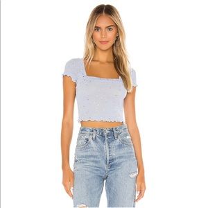 Estelle Square Neck Top in Blue